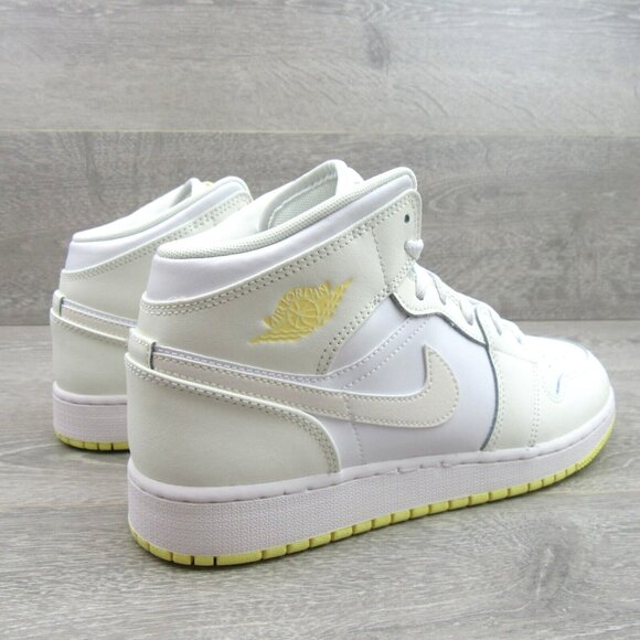 Air Jordan 1 Mid Sail White Sneakers GS Size 6.5Y / Womens Size 8 NEW - Picture 7 of 13